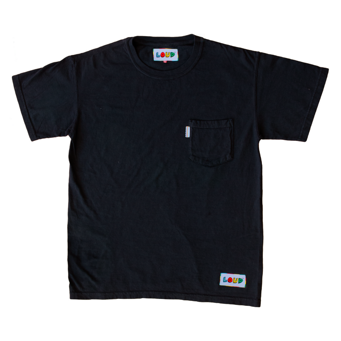 Black Subtle Short Sleeve Pocket Tee